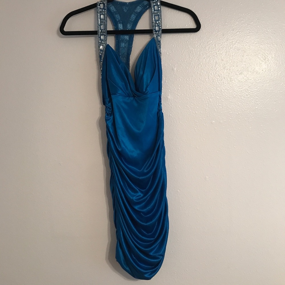 Blue mini dress